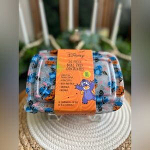 Halloween Disney Stitch Bat Pumpkin 20 Piece Meal Prep Containers BPA Free